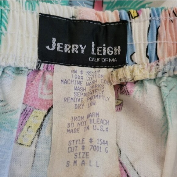 Vintage Jerry Leigh California Floral Tropical Print Casual Shorts Size S 90s - Picture 12 of 12